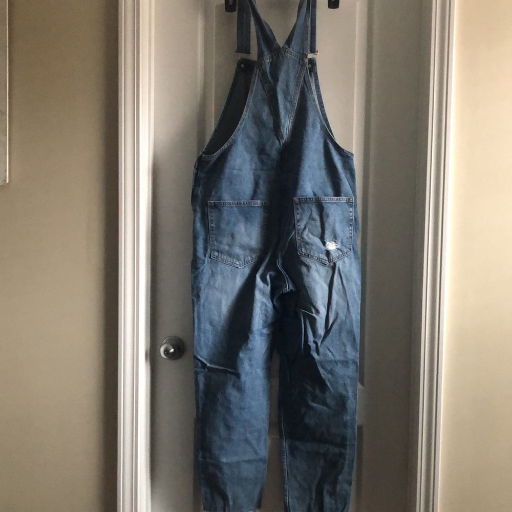 distressed overalls - Picture 3 of 3